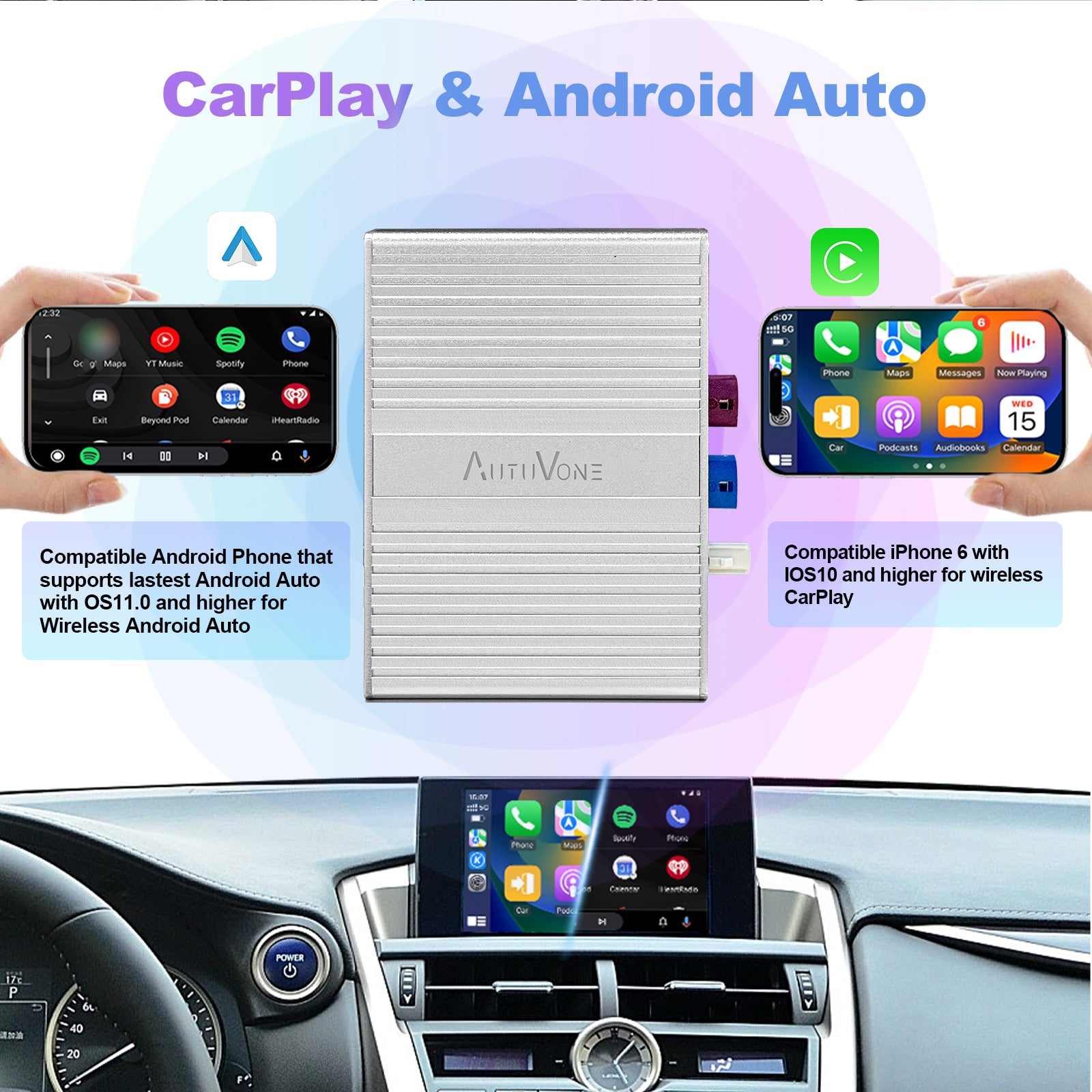 AUTUIEXUS CarPlay Kits for Lexus LS Wireless Android Auto Apple CarPlay for Lexus LS 2021 2022 2023 with Touch Pad,OEM Big Screen 12.3 Inch,Add-on Wireless Apple CarPlay, Android Auto, Rear / Front Camera, DVR