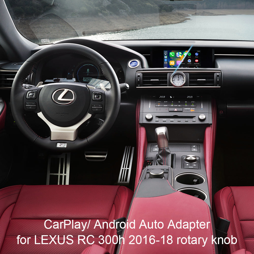 For Lexus RC Wireless Android Auto Apple CarPlay for Lexus RC 2016-18 With Rotary Knob