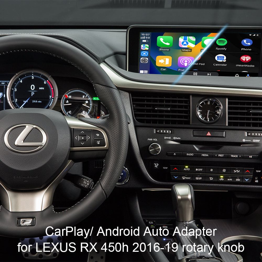 For Lexus RX Wireless Android Auto Apple CarPlay for RX 2016-19 With Mouse Joystick or rotary knob,8 / 12.3 Inch Screen ,Full / Half Screen Display